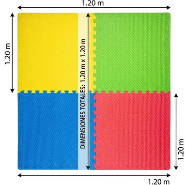 Alfombra para gateo de bebé (4 piezas) - 2/2