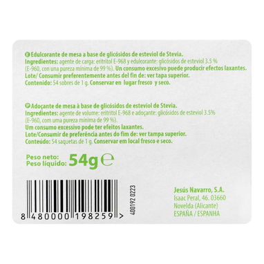 Edulcorante stevia 54 sobres (6usd) - Img 108265624