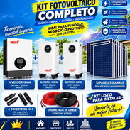 Kit fotovoltaico completo/ inversor must / baterías / 12 paneles solares bifaciales - Img 58357123