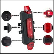 ❤️❤️❤️ Luz Recargable USB trasera para Bicicletas ❤️❤️❤️ ---  ❤️ USB ❤️ RECARGABLE ❤️ BATERIA INTERNA ❤️  5-887-23-60 - Img 39629255