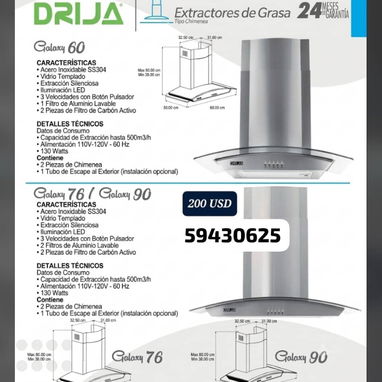 Extractor de Humo / Extractor de grasas / Campana extractores/ DRIJA - Img 126101559