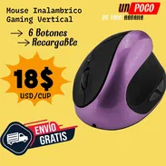 💢 MOUSE GAMING VERTICAL INALAMBRICO 6 BOTONES 18$ (𝐄𝐍𝐕𝐈𝐎 𝐆𝐑𝐀𝐓𝐈𝐒 𝐇𝐀𝐁𝐀𝐍𝐀) - Img 53567853