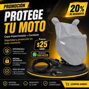 CAPA DE MOTO + CANDADO DE CABLE CON LLAVE, ENTREGHA DE FACTURA. VARIEDAD DE ARTÍCULOS DE MOTOS Y CARROS - Img 57087168