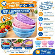 Set De 3 Coladores Plásticos - Img 58440988