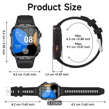 Reloj deportivo inteligente: llamadas inalámbricas y reproducción de música, seguimiento de pasos - Img 123133369
