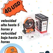 Ventilador recargable portátil silencioso con luz LED 40 USD. Mensajería con costo adicional - Img 52154239