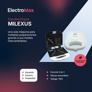SANDWICHERA MILEXUS 3 EN 1 MOLDES CAMBIABLES (ML-GL-01-ACER0-110 V) - Img 56562146