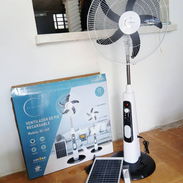 VENTILADOR RECARGABLE CON PANEL SOLAR Y MANDO A DISTANCIA NUEVO CON SUS PAPELES - Img 55041509
