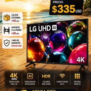 ➡️ SMART TV LG 43" UHD 4K Precio 335 💵  Base a la pared 20 💵 Cajita dijital 45 💵 1 mes de garantía con factura . Mens - Img 57939908