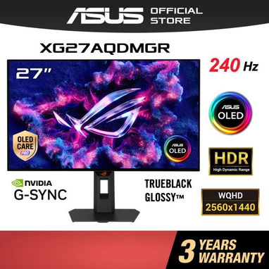 new monitor Asus ROG xg27aqdmgr	27inc/2K/WOLED/HDR10/0.3ms/240hz - 2/3