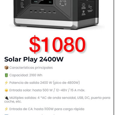 🔥¡REBAJAS DE PRECIOS! ESTACIONES DE ENERGÍA+ECOFLOW+ PANELES SOLARES + INVERSORES + BATERÍAS + PLANTAS ELÉCTRICAS Y MÁS - 11/15