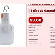 FOCO LED RECARGABLE POR USB 10 W . - Img 57006412