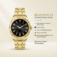 ⌚🖤 RELOJ INVICTA DORADO CON ESFERA NEGRA 🖤🦋 - Img 56405397