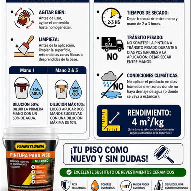 ....PINTURA TRANSITABLE PARA PISO..... Se aceptan transferencia - 2/2