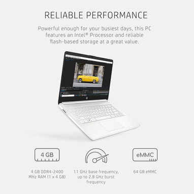 (X) HP Laptop 14-dq3000dx – Intel Celeron N4500, 4GB RAM, 64GB - Img 126477268