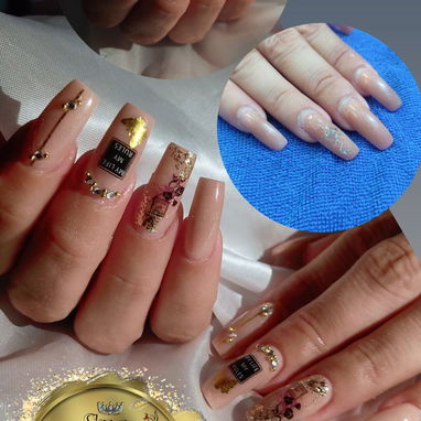 Uñas Acrílicas, Base Rubber, gel de construcción, Pedicura, diseño y decoración - 9/10