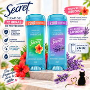 Desodorante Antitranspirante Secret Clear Gel 72H – Tropical Hibiscus y Relaxing Lavender 2.6 oz - Img 57909268