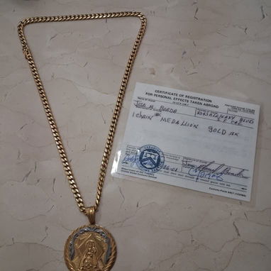Cadena y dije Oro 18k certificada llámame 59696572 - Img 125097836