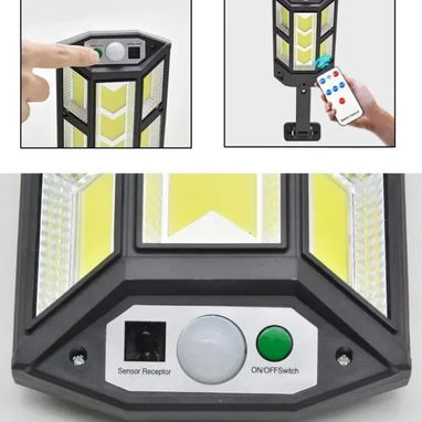 Lámpara solar para exteriores con sensor de movimiento, 4 modos, impermeable IP65. Nueva en su caja! - Img 118050328