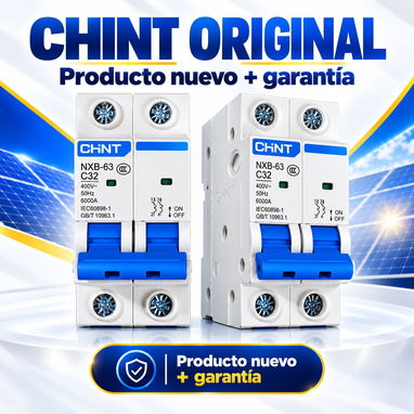 Breaker AC CHINT 25A-125A + DC TOMZN 50A/63A | Protector 80A | Paneles Solares | Garantía - 3/10