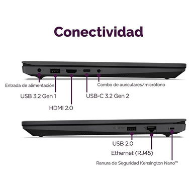Laptop Lenovo V14 G4 IRU Intel Core i7-13620H 8GB RAM 256GB SSD 14 FHD Windows 11 Home Negro - 3/3