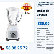 LICUADORA MILEXUS CON JARRA DE VIDRIO 550W VPT-0389 - Img 55992592