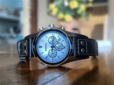 Vendo reloj Fossil Coachman Blue cuero negro - Img 66813273