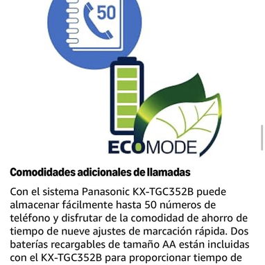 Inalámbrico Panasonic 2 Bases #1 en Ventas Calidad-Precio - Img 126166090