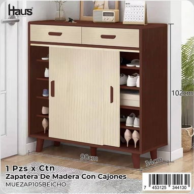 Zapateras de madera con cajones - 4/4