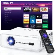 Proyector inteligente portátil Aurzen EAZZE D1R con Roku TV, WiFi y Bluetooth - Img 56777648