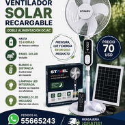 Ventilador Solar Recargable STAVEL (Modelo LD-8016) La solución definitiva para mantenerte fresco, - Img 55869214