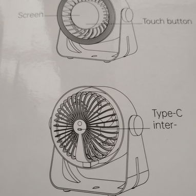 VENTILADOR RECARGABLE | VENTILADOR PORTATIL | LUZ AMBIENTAL | BATERIA  | - 3/3