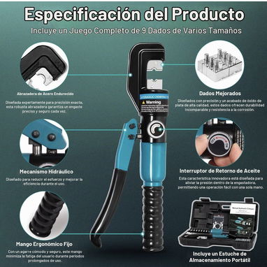Ponchadora hidráulica para terminales de cable - 4/8