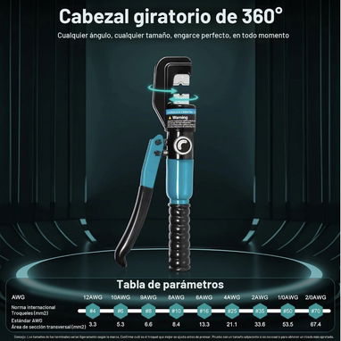 Kit Profesional de Crimpadora Hidráulica - 4/6