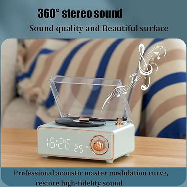 🍑Bocina Retro Bluetooth Victrola – Sonido 360°🍑 - 3/8