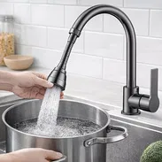 Accesorio rociador de grifo giratorio para llaves de agua de cocina, tres opciones de flujo de agua - Img 54763601
