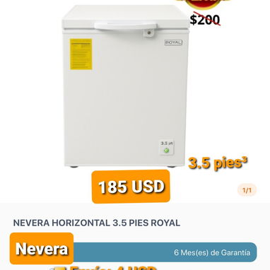 Nevera Royal 3.5 pies cúbicos - Img 117834984