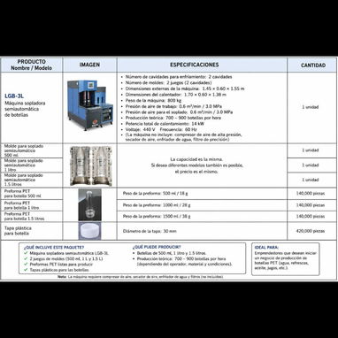 Máquina sopladora de botellas semiautomática - Img 125054655