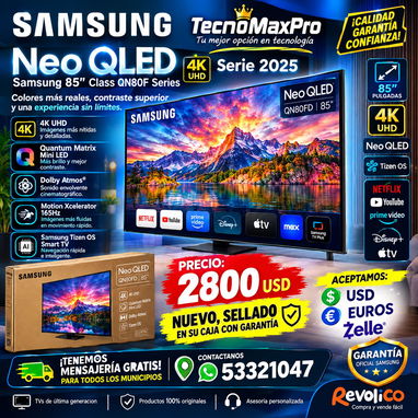 SAMSUNG NEO QLED 85” 4K 2026 📺🔥 ✨ Samsung Neo QLED QN80F Series — 85”📲53321047 - 2/10