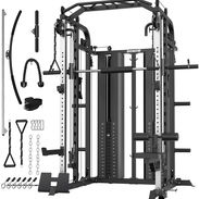 Nueva máquina Smith con pilas de pesas, sistema de gimnasio doméstico multifuncional, jaula de potencia - Img 56266915