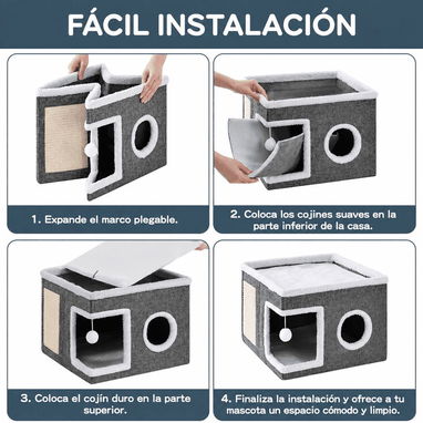 Casa para Gatos con Rascador / Dos modelos - 3/9