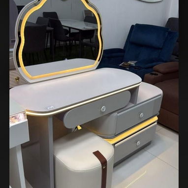 Vanity, tocador o coqueta, burós de madera, estantes de rueditas con bandeja metálica, Canapé o cama portátil - 7/8