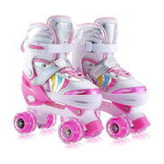 *Patines ajustables para niños y niñas blanco y rosa talla S 31-34* - Img 58181727