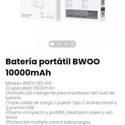 Batería portátil BWOO 10000mAh. Modelo: BWOO BO-P31 - Img 55363405