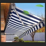 Toldo de 3 metros azul con rallas blncas - Img 56332664