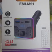 Cargador de coche con auxiliar Bluetooth +Carga + mando a distancia + pantalla digital + microfono - Img 56256325