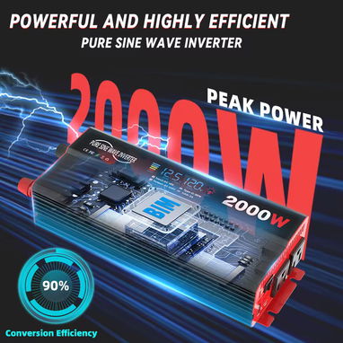 XDZWATT Inverter de onda pura 2000w(800W continios) 12v entrada a 120v 60hz - Img 102014364