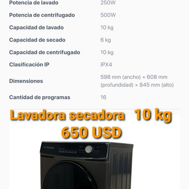 Lavadora secadora 10 kg - Img 109039732