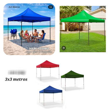 Carpas 3x3 metros 100 usd en rojas verde y azul mensajería disponible para toda la habana - Img 122865304