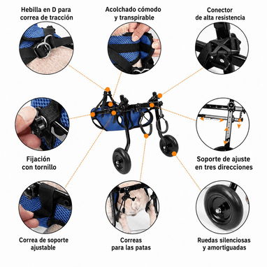 Silla de ruedas para Mascotas / DogLemi Talla M - 2/4